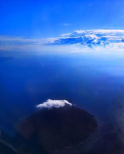 Aerial view of sea against sky