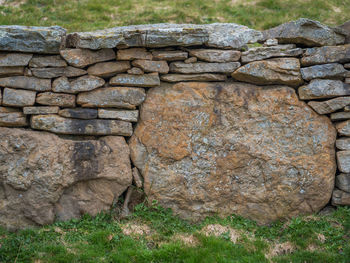 Close-up of stone wall