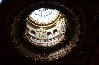 Low angle view of ceiling of museum