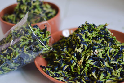 Close-up of chopped vegetables on table