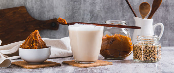 Close-up of drink on table