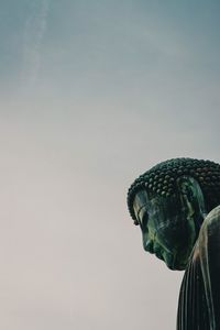 Close-up of statue against clear sky