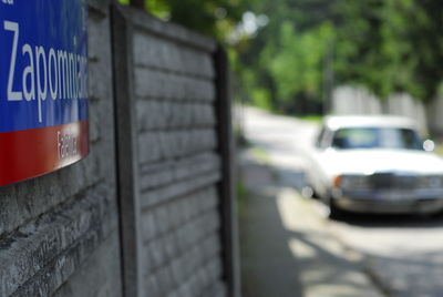 Car on road