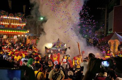 Crowd at night