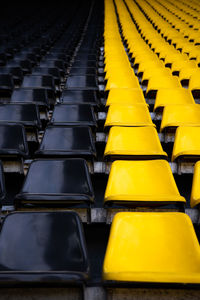 Full frame shot of empty chairs