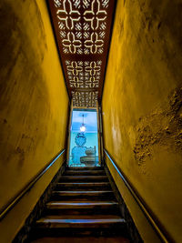 Low angle view of staircase in building