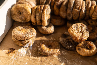 Close-up of bread on table