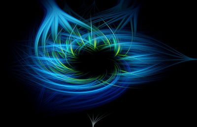 Abstract image of light painting against black background
