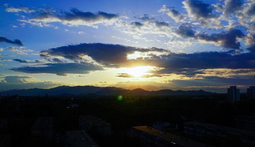 Cityscape at sunset