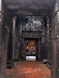 Entrance of old historic building