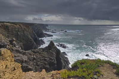 Scenic view of sea against sky