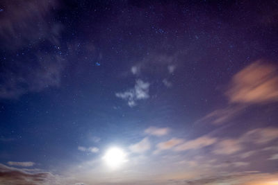 Low angle view of sky at night