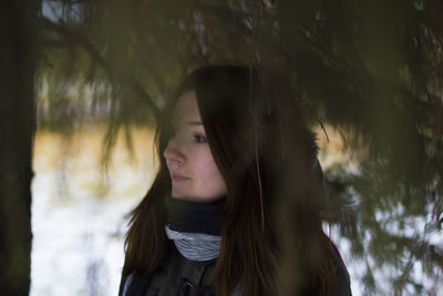 Portrait of a beautiful young woman