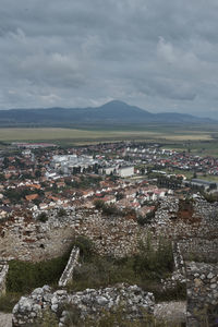 High angle view of city