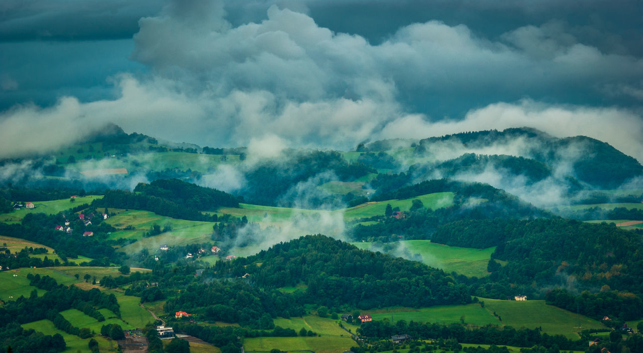 AERIAL VIEW OF LANDSCAPE AGAINST SKY