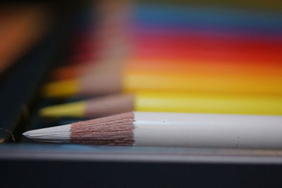 Close-up of colored pencils