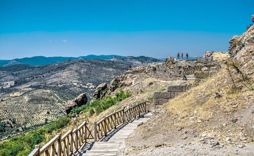 Pergamon, turkey -07.22.2019. ruins of the ancient greek city pergamon in turkey 