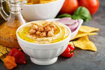 Close-up of food on table
