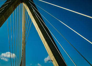 Low angle view of built structure against blue sky