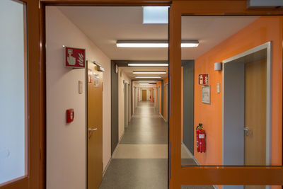 Empty corridor of building