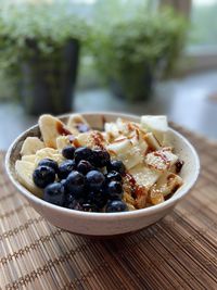 Close-up of breakfast served in bowl