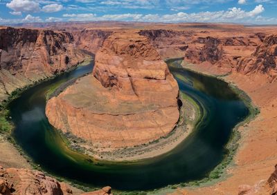 High angle view of horseshoe bend