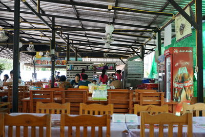 Group of people in restaurant