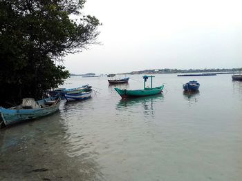 Boats in sea