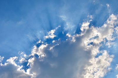 Low angle view of clouds in sky