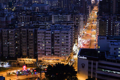 View of cityscape at dusk
