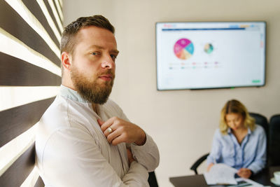 Man working in laptop