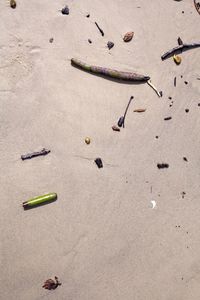 High angle view of people on beach