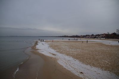 Winter beach in poland 