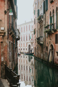 Canal amidst buildings in city