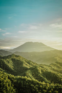 High angle view of landscape against sky