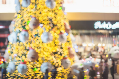 Close-up of yellow flowers at market stall