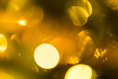 Defocused image of illuminated lights