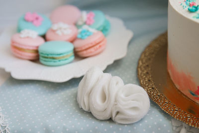 Close-up of cake on table