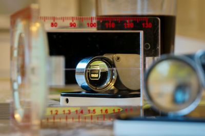 Close-up of object over white background