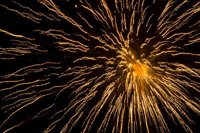 Low angle view of firework display