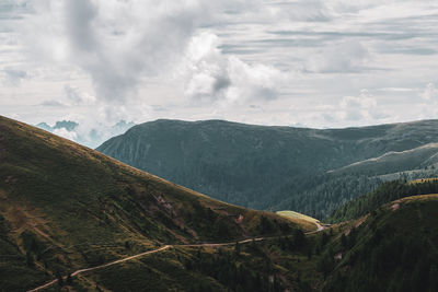 Panoramic view of the dolomites, italy.