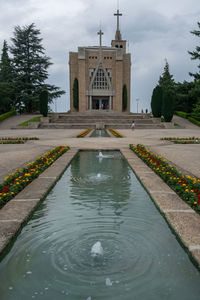 View of swimming pool in pond