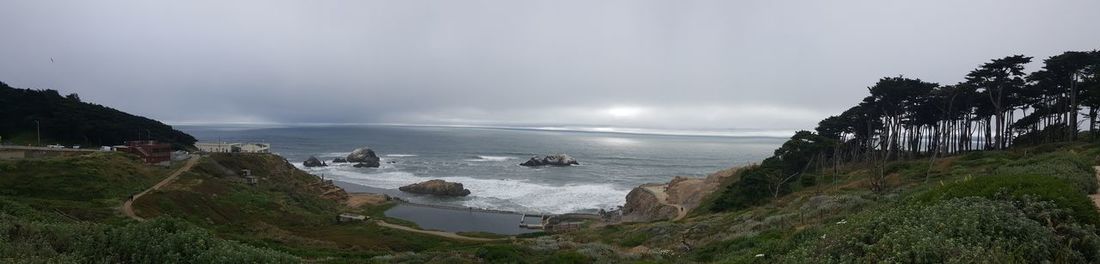 Panoramic view of sea against sky