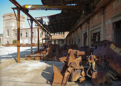 Interior of abandoned factory