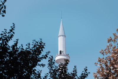 Low angle view of building against clear sky