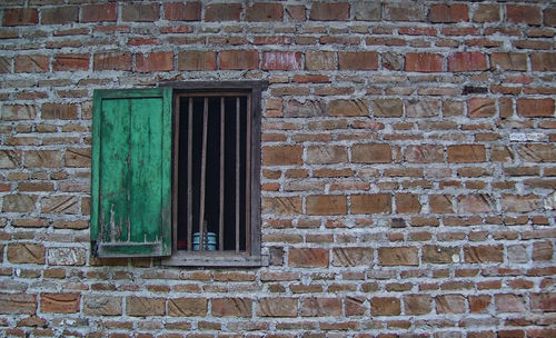 Window on brick wall