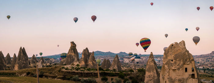 Low angle view of people in sky