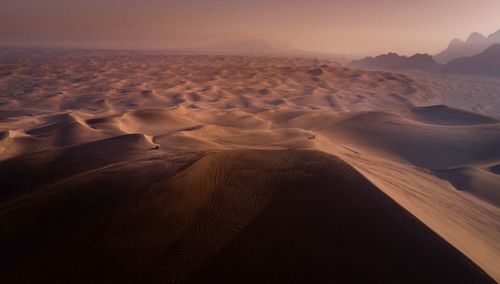 Aerial view of desert