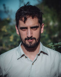 Close-up portrait of young man