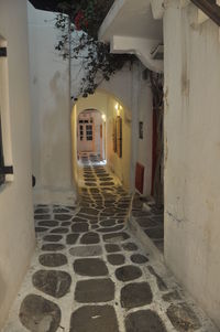 Narrow street at night